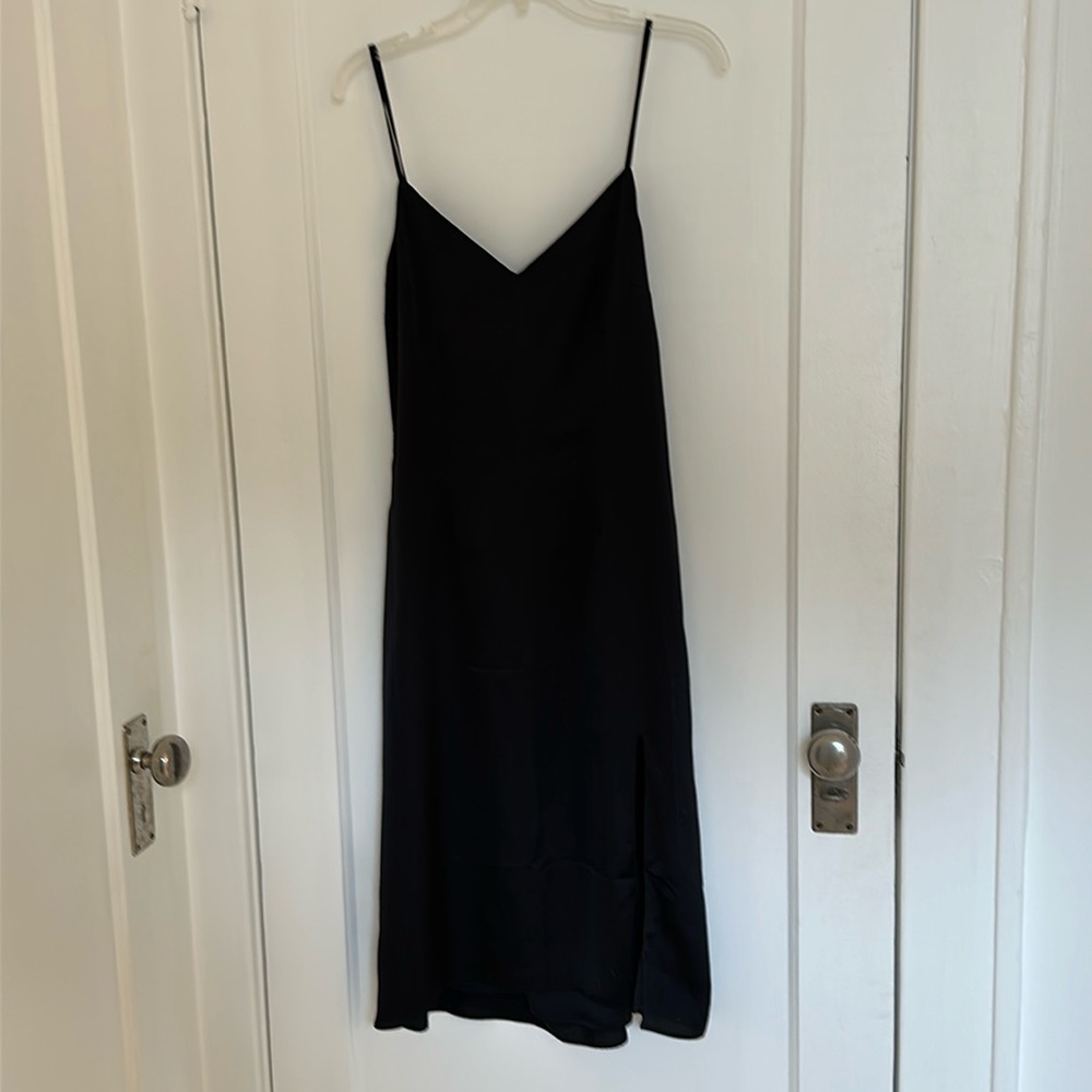 satin slip dress